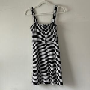 Forever 21‎ navy and white coastal striped mini dress size small NWT